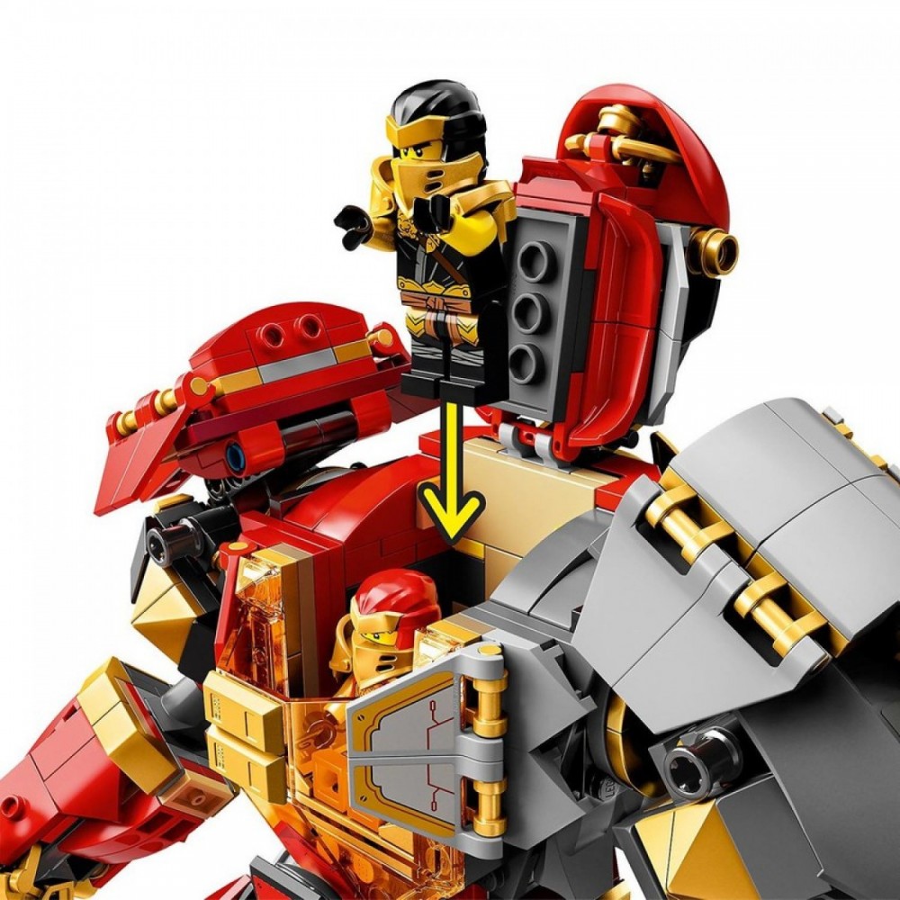 Mother's Day Sale - LEGO NINJAGO: Fire Stone Mech Ninja Action Figure Plaything (71720 ) - Digital Doorbuster Derby:£36[jcc9520ba]