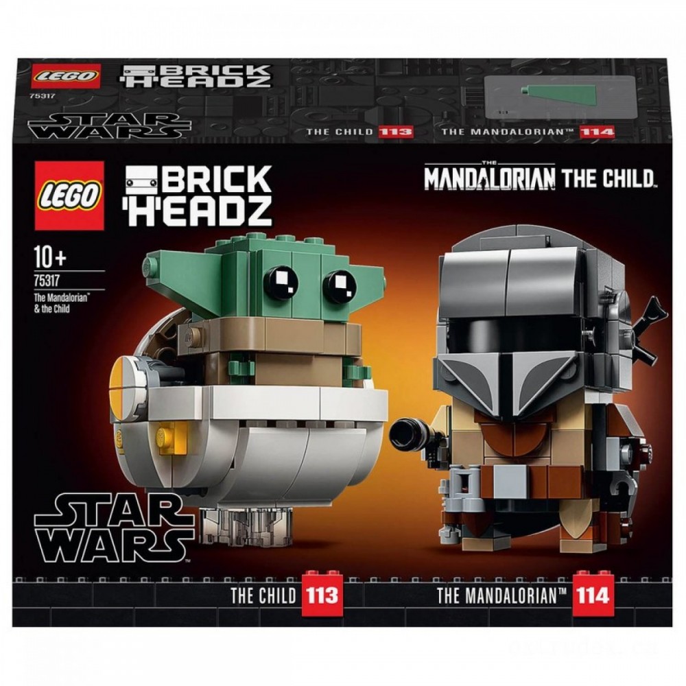 Labor Day Sale - LEGO BrickHeadz Star Wars: The Mandalorian & The Kid (75317 ) - Savings:£13[nec9564ca]