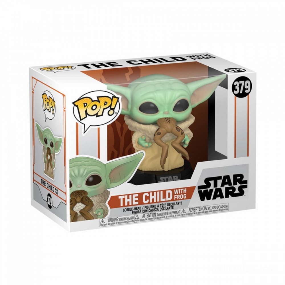 Free Shipping - Celebrity Wars The Mandalorian The Child (Little One Yoda) with Frog Funko Pop! Vinyl - Reduced:£8[lic9567nk]