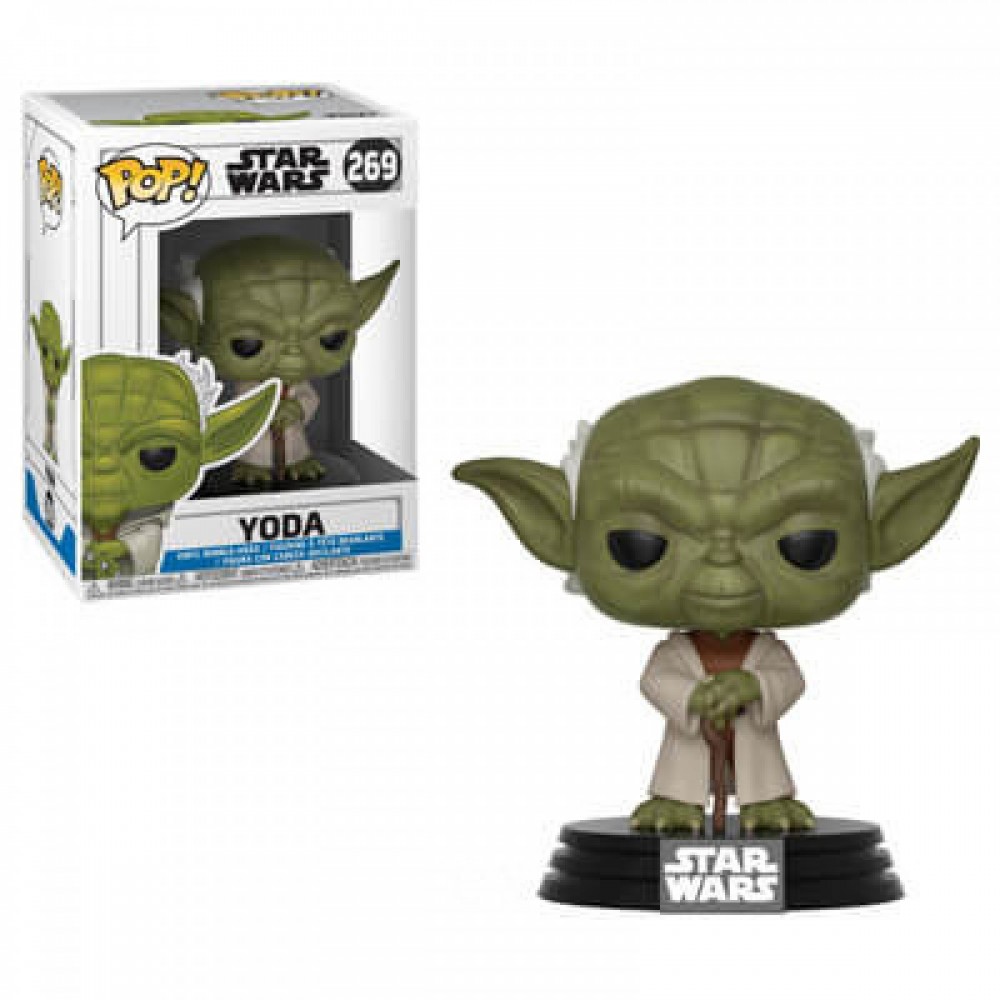 Superstar Wars Clone Wars Yoda Funko Stand Out! Plastic