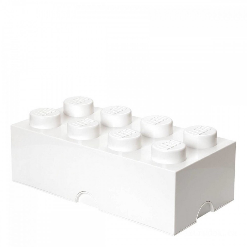 Half-Price - LEGO Storage Brick 8 - White - Sale-A-Thon Spectacular:£22