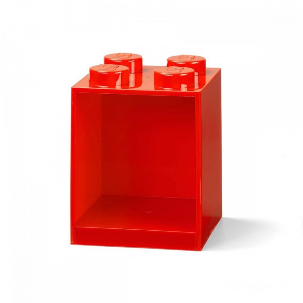 LEGO Storage Space Brick Shelf 4 - Red