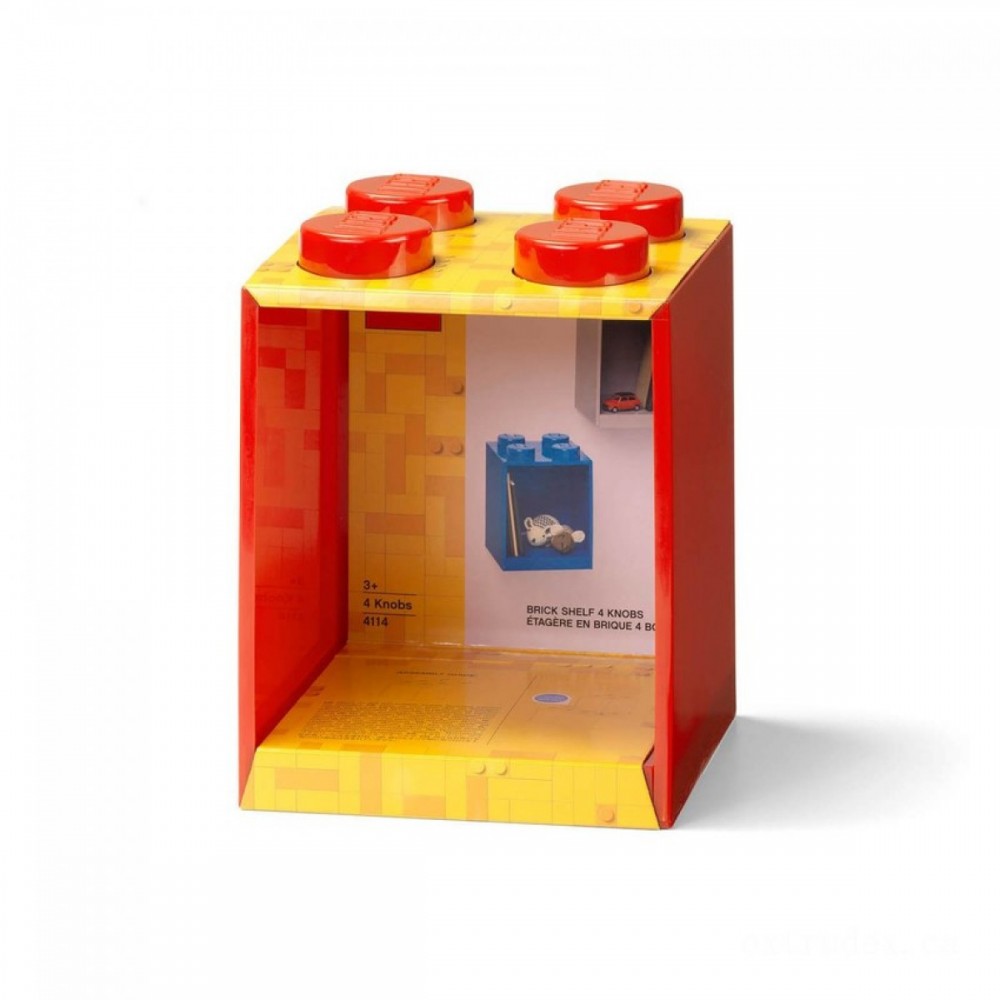 LEGO Storage Space Brick Shelve 4 - Red