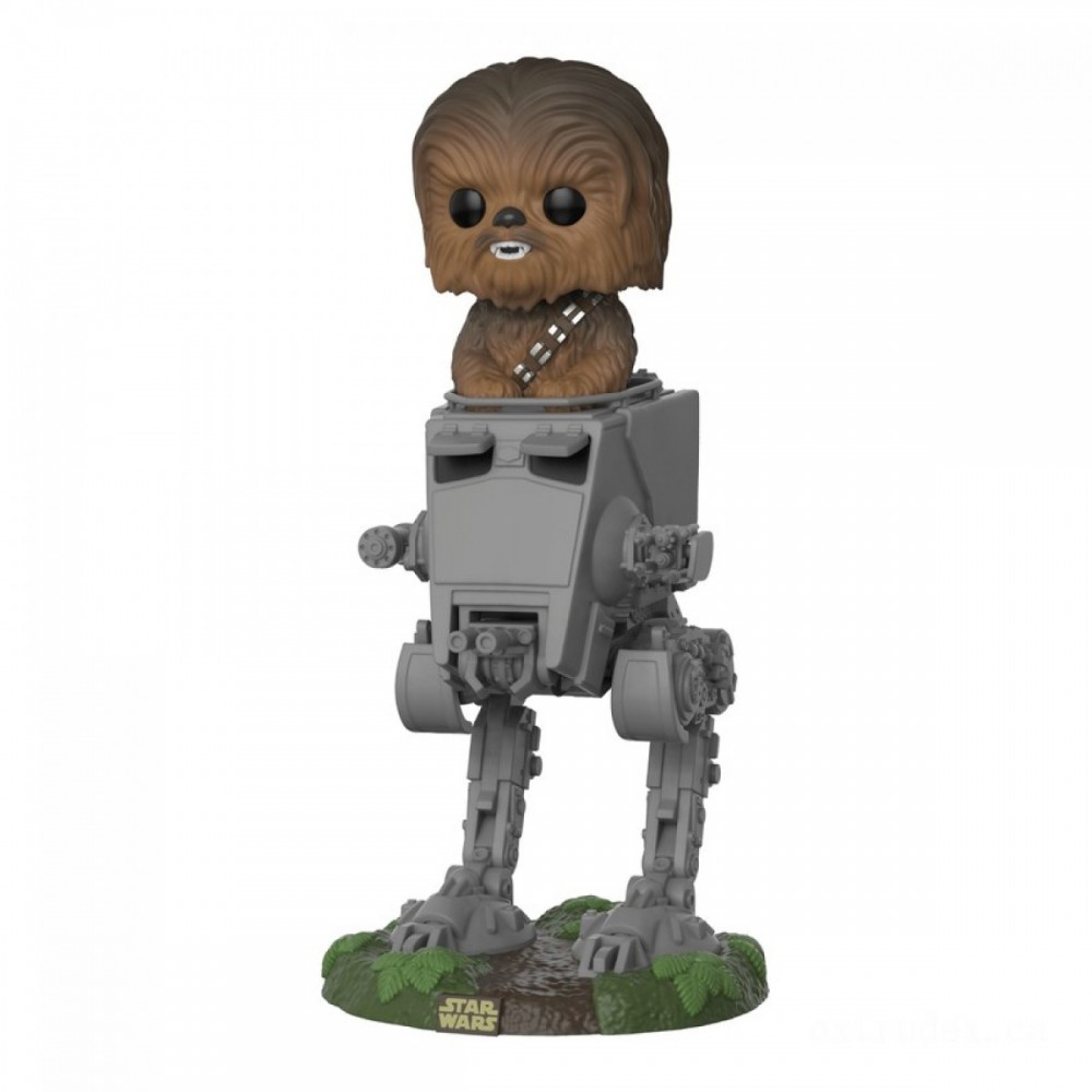 Celebrity Wars Chewbacca in AT-ST Stand Out Deluxe Plastic Number