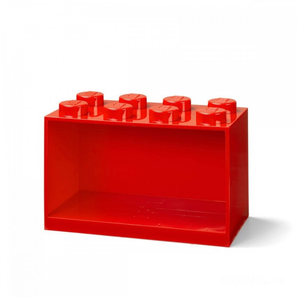 Back to School Sale - LEGO Storage Brick Shelf 8 - Reddish - Markdown Mardi Gras:£18