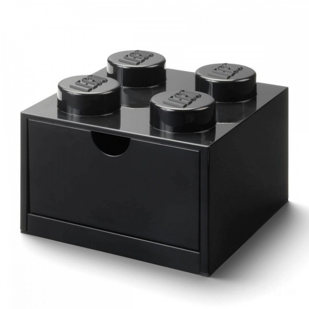 LEGO Storage Space Work Desk Cabinet 4 - Black