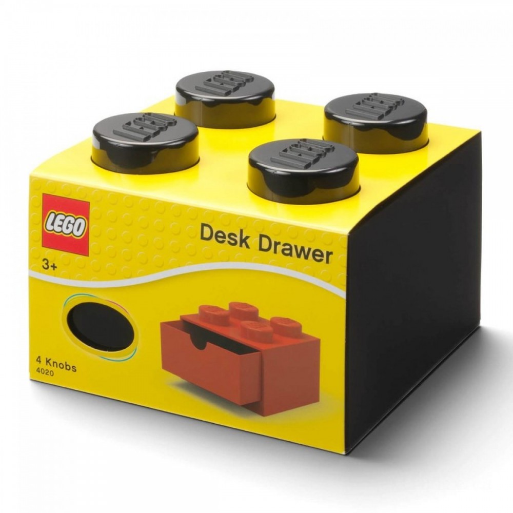 LEGO Storage Space Desk Cabinet 4 - Black