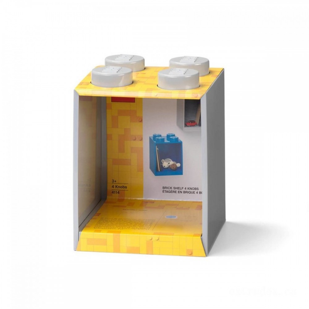 Independence Day Sale - LEGO Storage Block Shelve 4 - Grey - Mania:£14[nec9635ca]