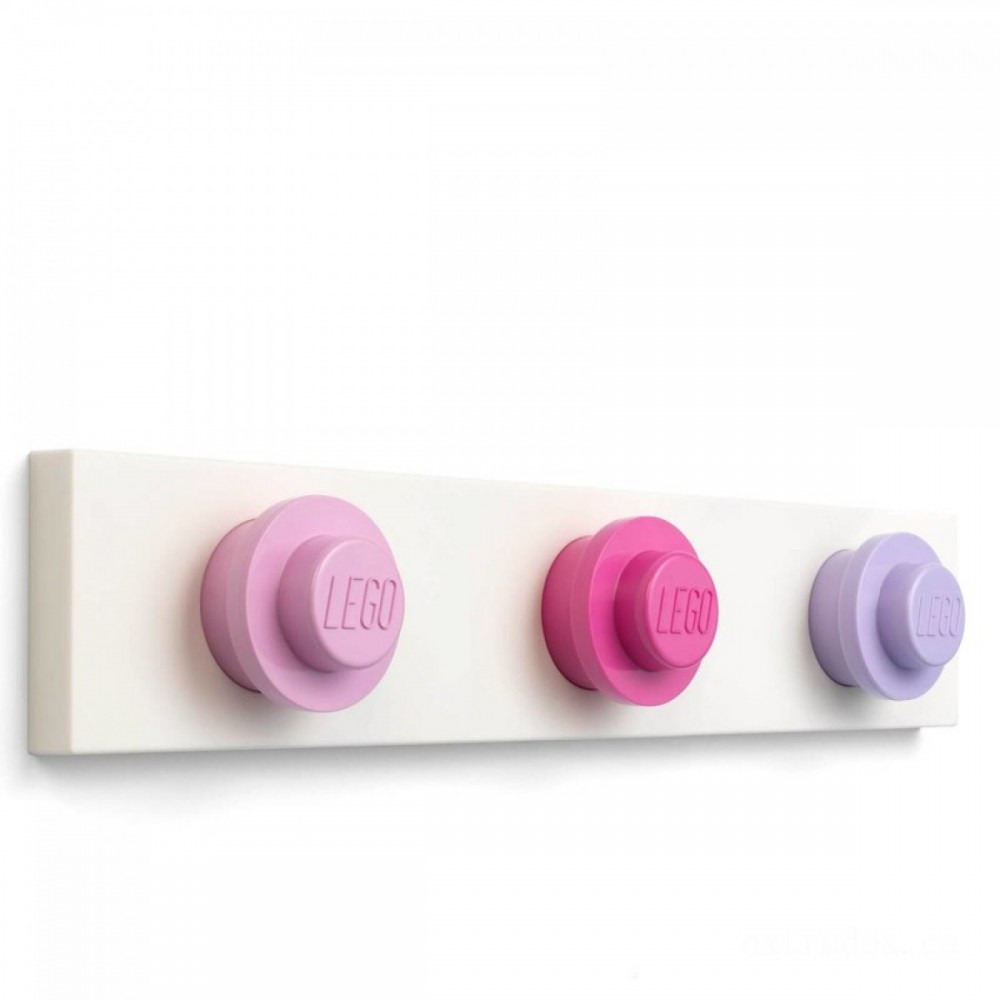 LEGO Storage Wall Surface Wall Mount Rack - Pink