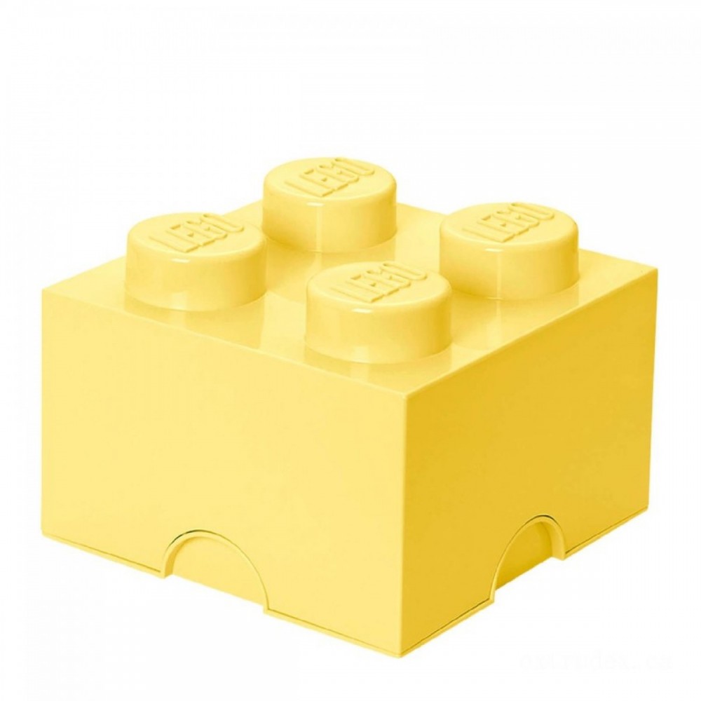 LEGO Storage Space Brick 4 - Cool Yellow