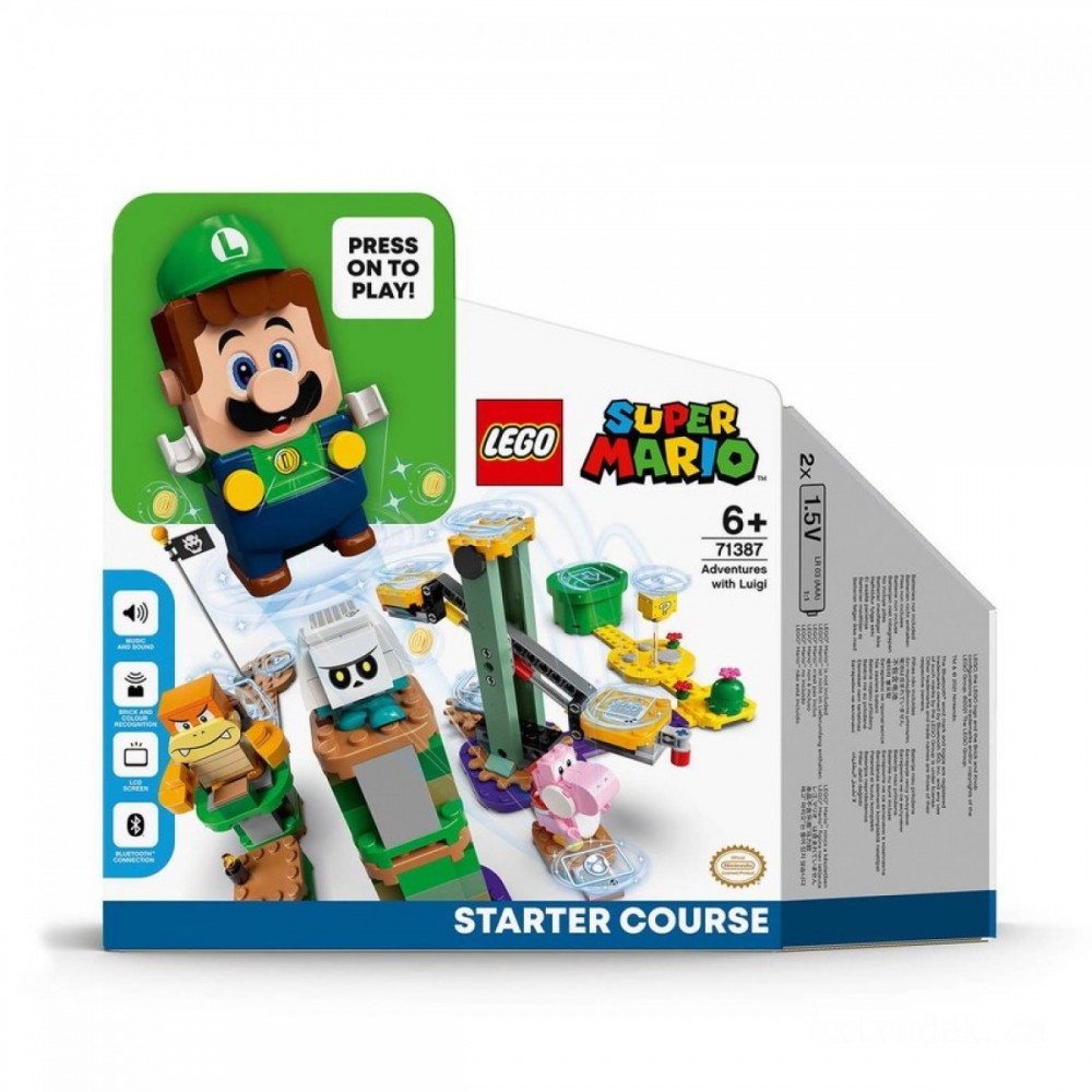 Click and Collect Sale - LEGO Super Mario Adventures Luigi Starter Training Course Toy (71387 ) - Labor Day Liquidation Luau:£28
