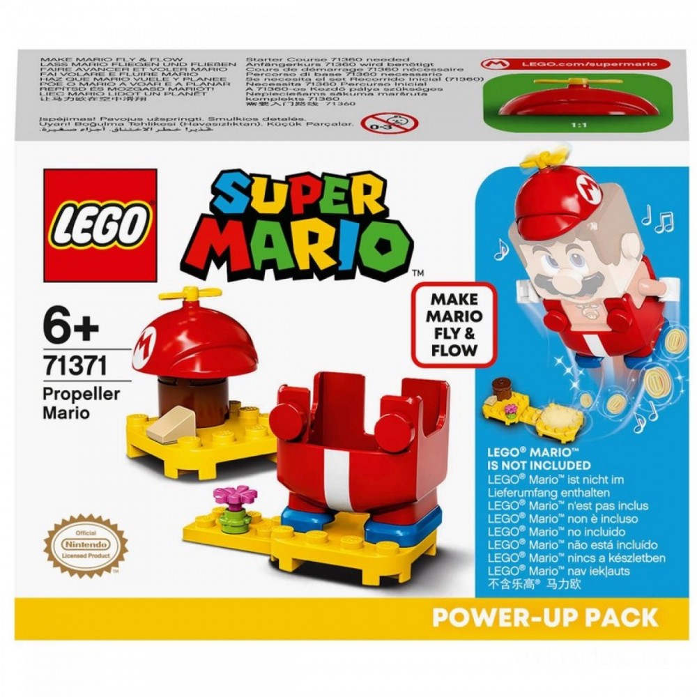 Winter Sale - LEGO Super Mario Propeller Power-Up Stuff Expansion Establish (71371 ) - Digital Doorbuster Derby:£7