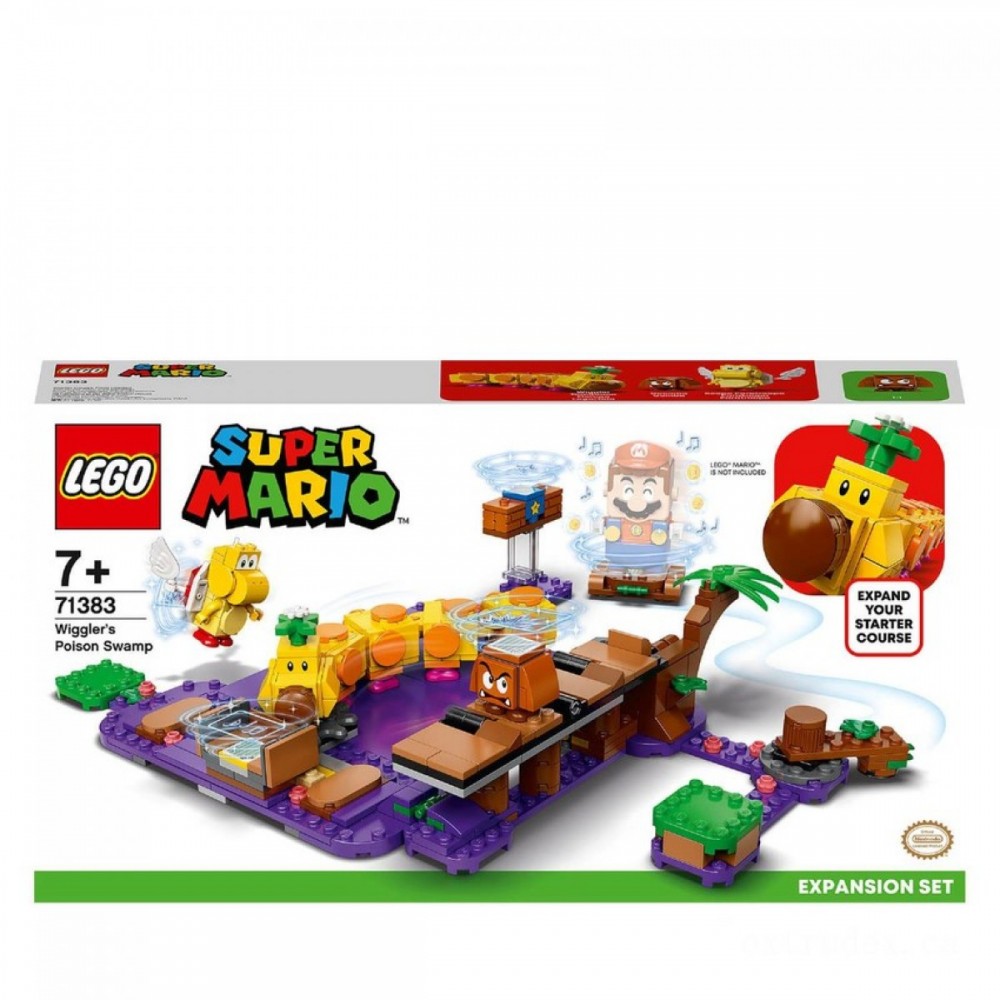 Fire Sale - LEGO Super Mario Wiggler's Poisonous substance Swamp Development Establish (71383 ) - Clearance Carnival:£21[jcc9685ba]