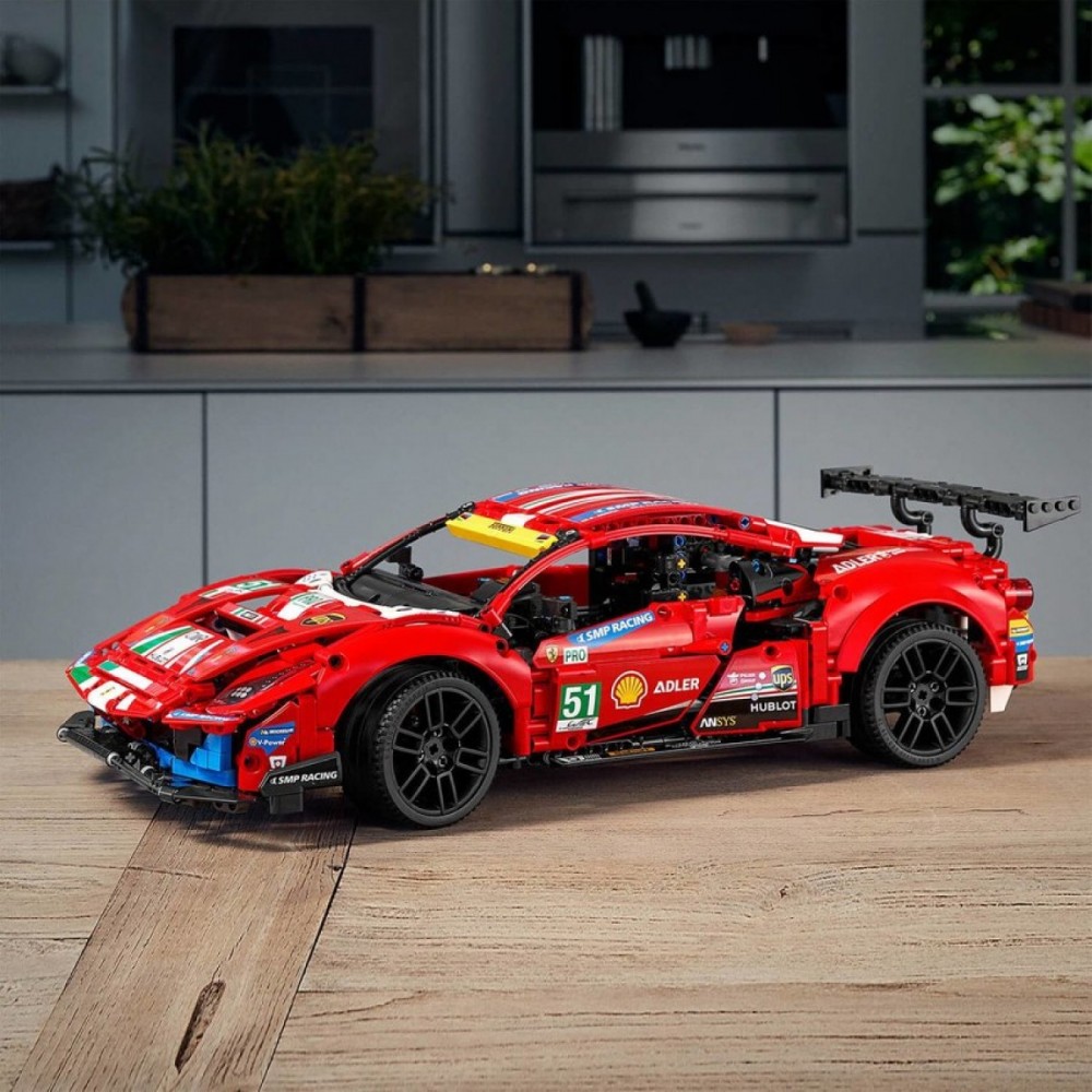 LEGO Technique: Ferrari 488 GTE AF Corse # 51 Automobile Establish (42125 )