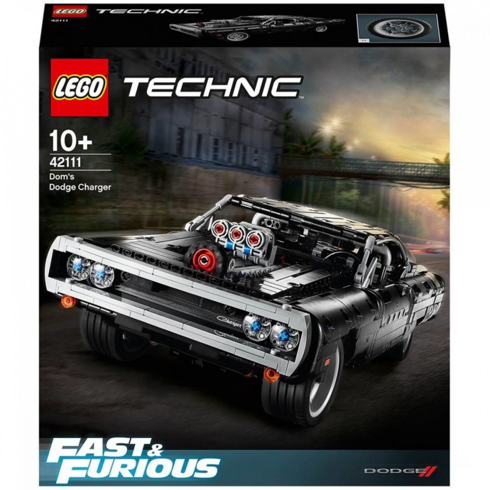 LEGO Method: Rapid & Furious Dom's Dodge Wall charger Establish (42111 )