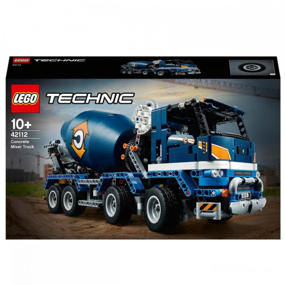 Early Bird Sale - LEGO Technique: Concrete Blender Truck Plaything Building And Construction Set (42112 ) - Anniversary Sale-A-Bration:£55[coc9712li]
