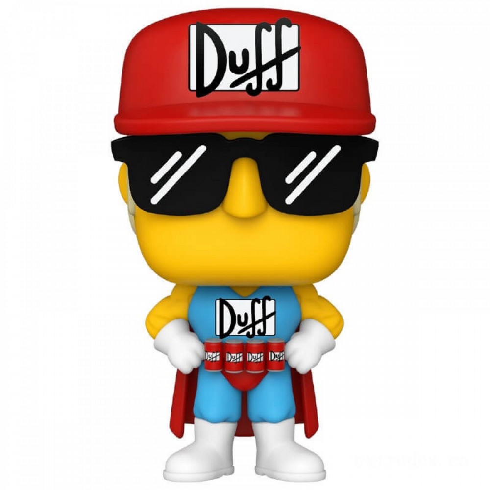 Spring Sale - Simpsons Duffman Funko Stand Out! Vinyl fabric - Two-for-One Tuesday:£7[bec9773nn]