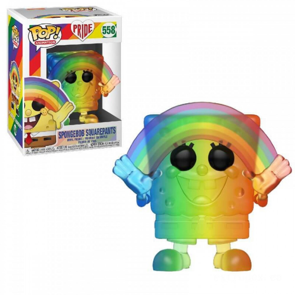 Satisfaction 2020 Rainbow Spongebob Squarepants Funko Stand Out! Vinyl fabric