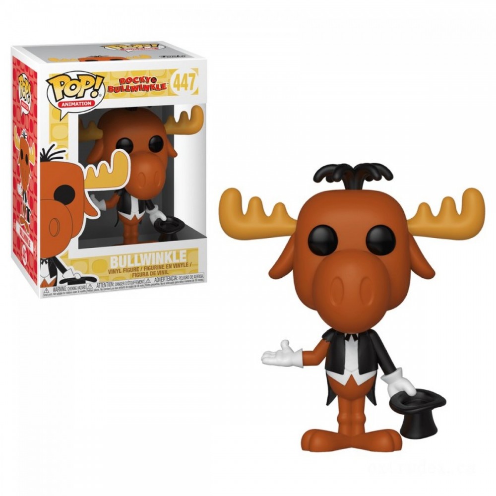 Rocky & Bullwinkle Illusionist Bullwinkle Funko Stand Out! Plastic