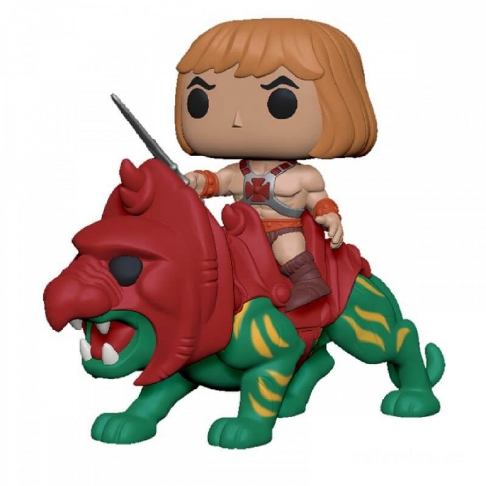 Professional of the Universe He-Man on Fight Cat Funko Stand Out! Flight