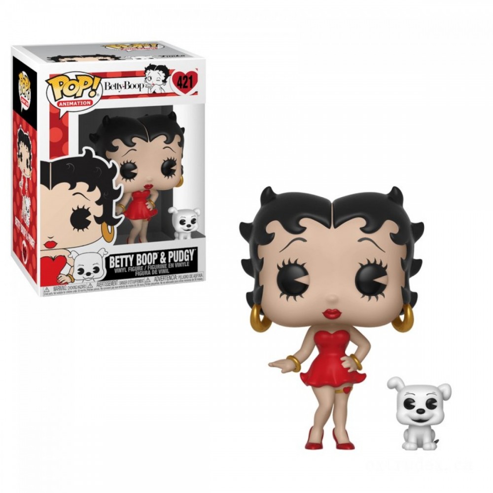 Half-Price Sale - Betty Boop along with Pudgy Funko Pop! Vinyl fabric - Click and Collect Cash Cow:£8