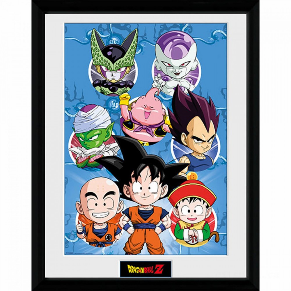 Dragonball Z Chibi Personalities - 16 x 12 Inches Framed Photo
