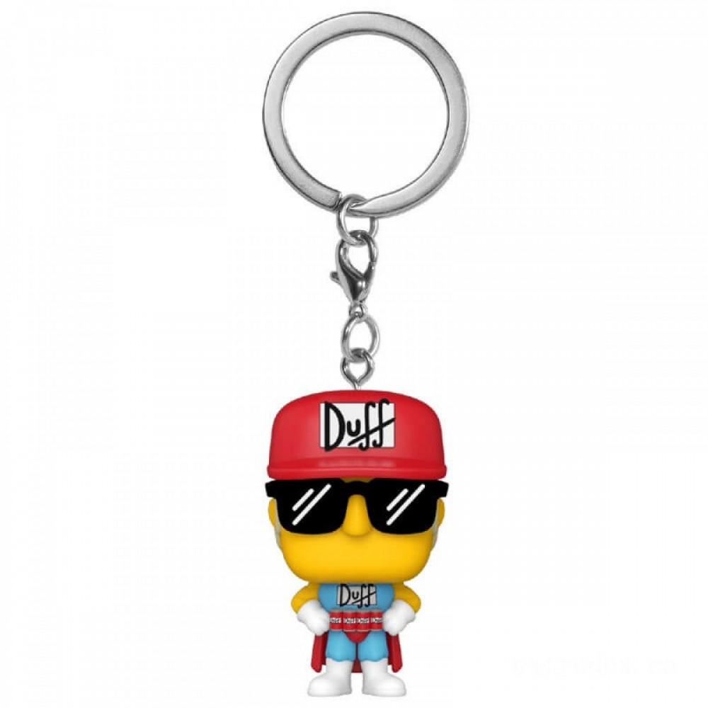 Simpsons Duffman Funko Stand Out! Keychain