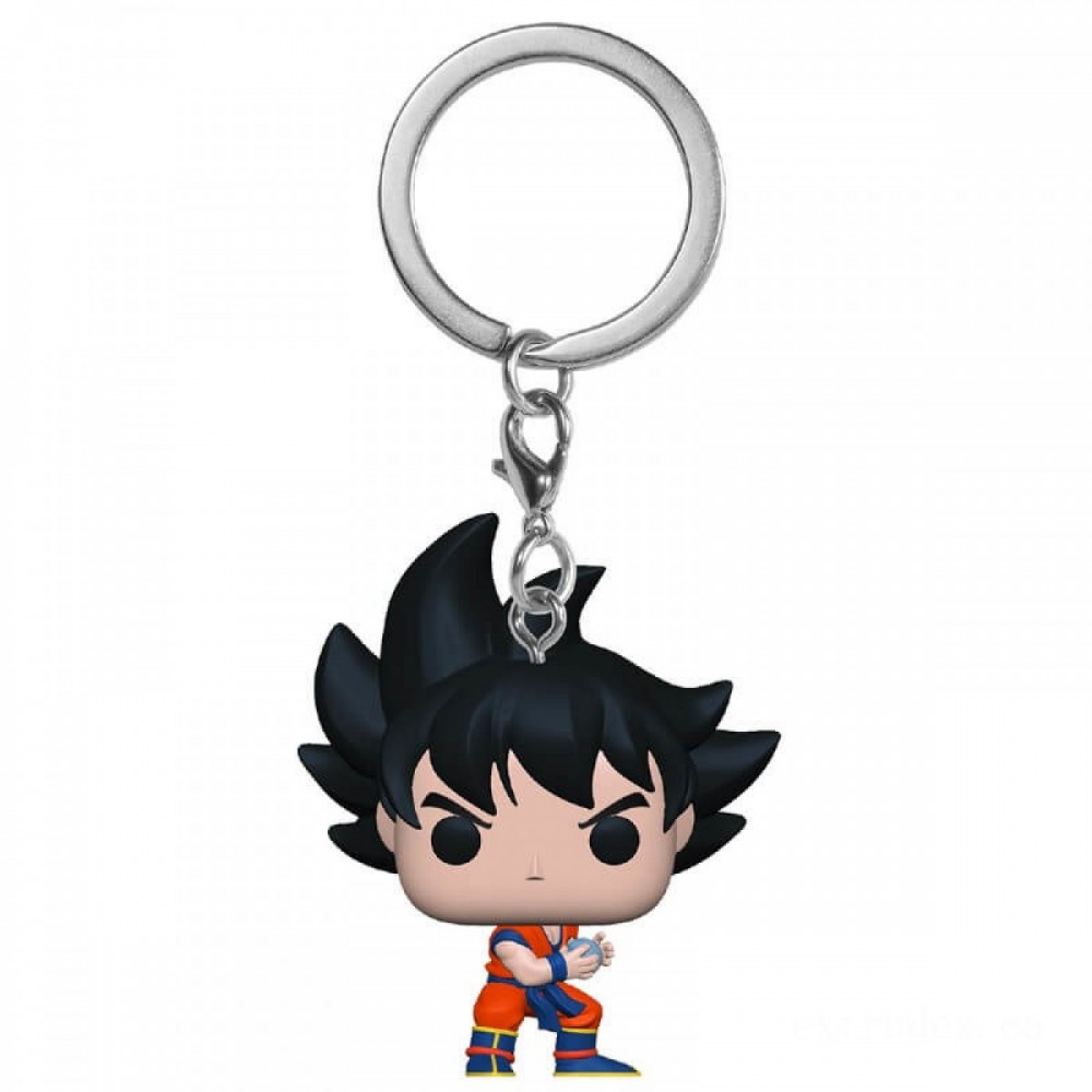 Click and Collect Sale - Dragonball Z Goku w/Kamehameha Funko Stand out Keychain - Women's Day Wow-za:£3