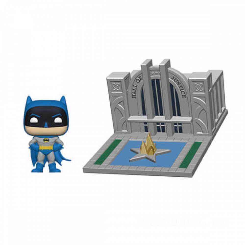 Batman with Venue of Justice Batman 80th Funko Stand Out! City