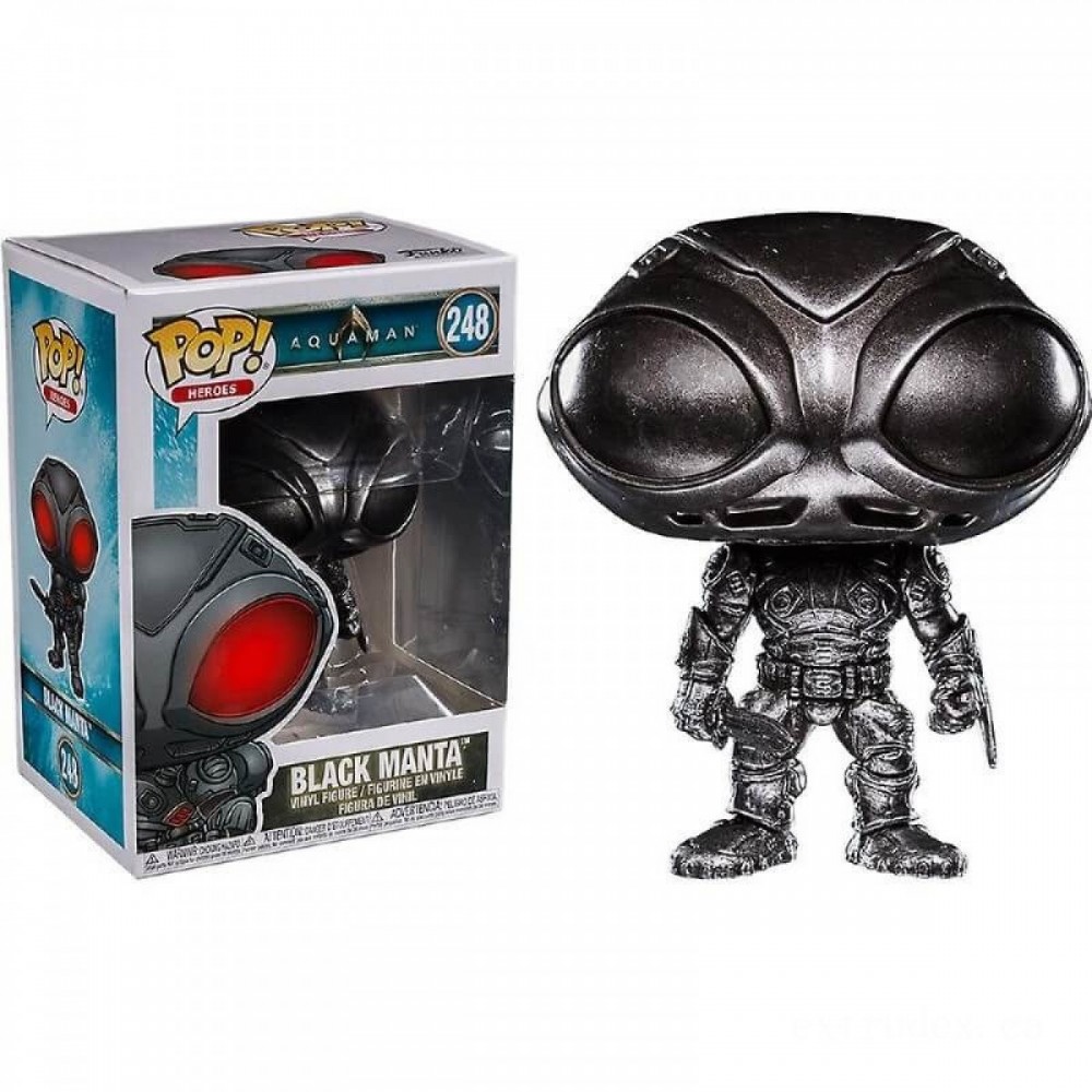 DC Comic Books Aquaman African-american Manta Brushed Steel EXC Funko Stand Out! Vinyl